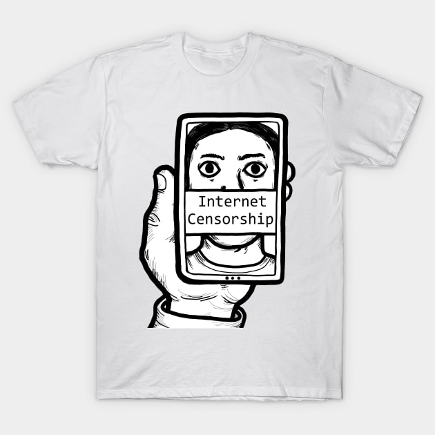 Internet Censorship T-Shirt by Nalidsa